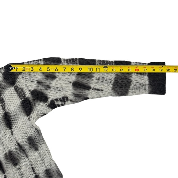 Sundry Boxy Cashmere Cardigan Merino Wool Sweater Charcoal Gray Tie Dye SZ Small - Picture 16 of 16